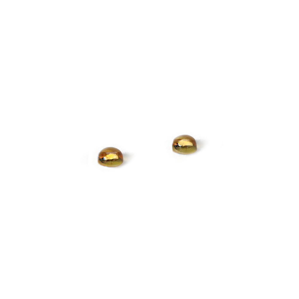 Crystals & Beads Citrine Round Cabochons, 4mm, Pack of 2